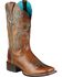 Ariat Women's Tombstone Western Boots - Broad Square Toe, Brown, hi-res