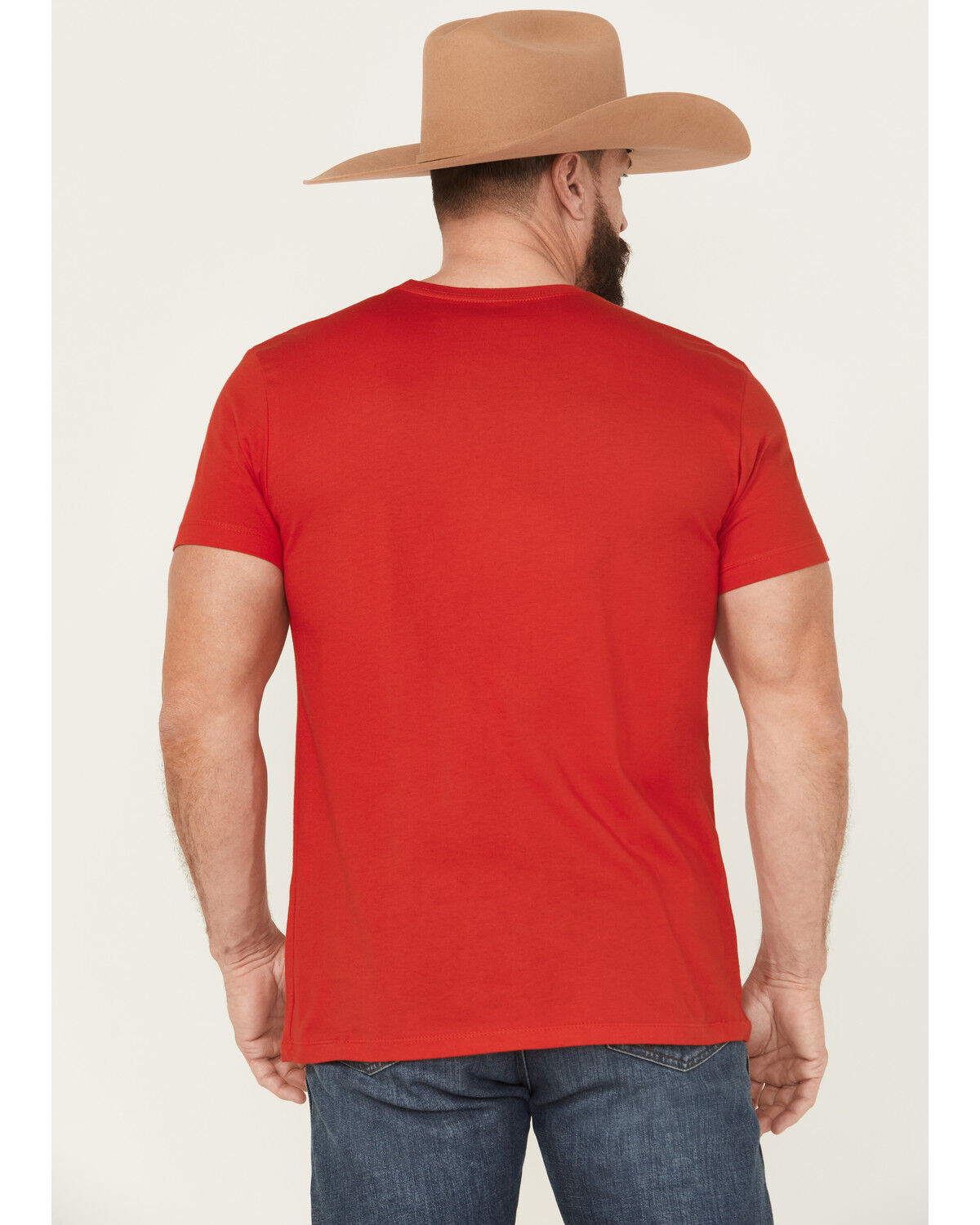 Image #4 - Cinch Men's Logo Short Sleeve Graphic T-Shirt, Red, hi-res