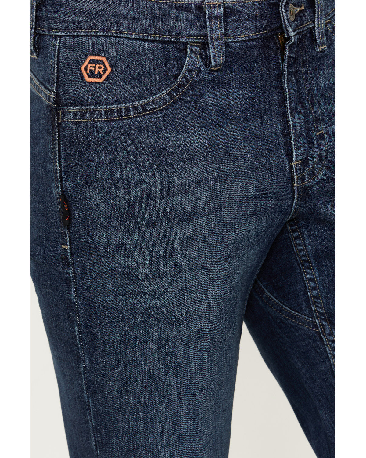 Image #2 - Hawx Men's FR Sheridan Dark Wash Straight Stretch Denim Jeans, Indigo, hi-res