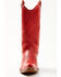 Planet Cowboy Women's It's All Red To Me Leather Western Boot - Snip Toe , Red, hi-res