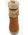 Minnetonka Women's Everett Suede Fur Boots - Round Toe, Brown, hi-res
