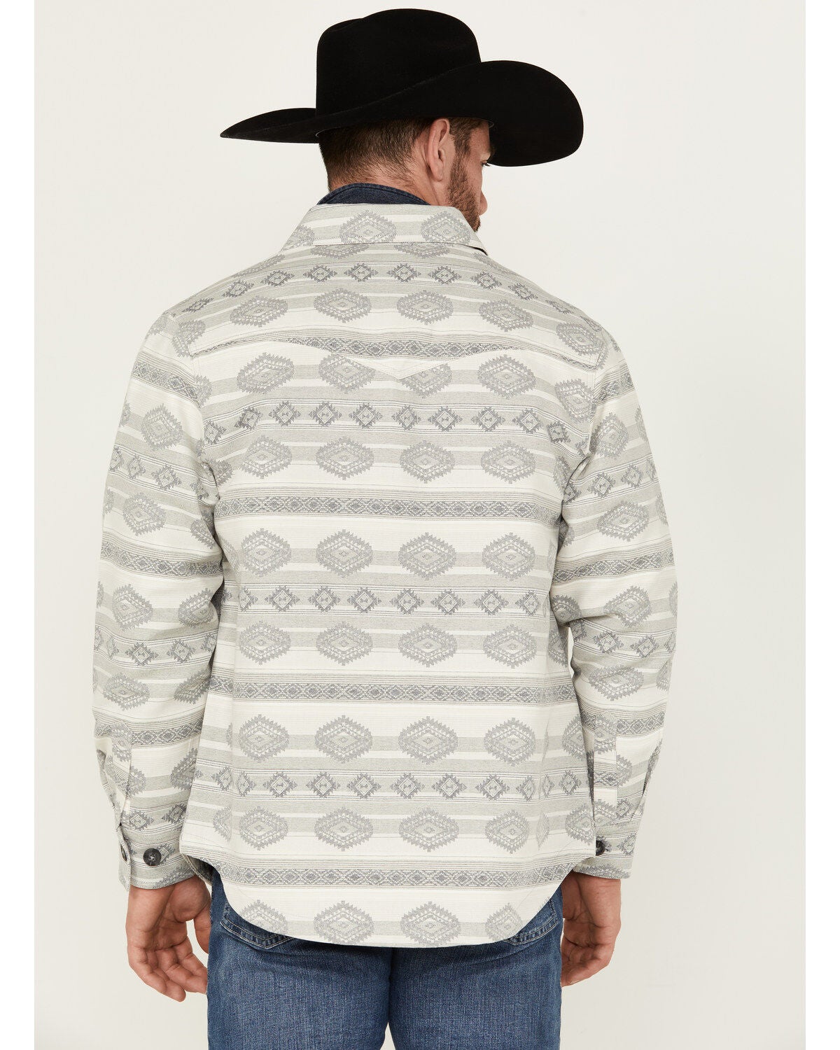 Image #4 - Cinch Men's Southwestern Jacquard Print Shirt Jacket, , hi-res