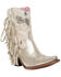Image #1 - Junk Gypsy Women's Spirit Animal Ombre Fringe Western Fashion Booties - Snip Toe, Gold, hi-res