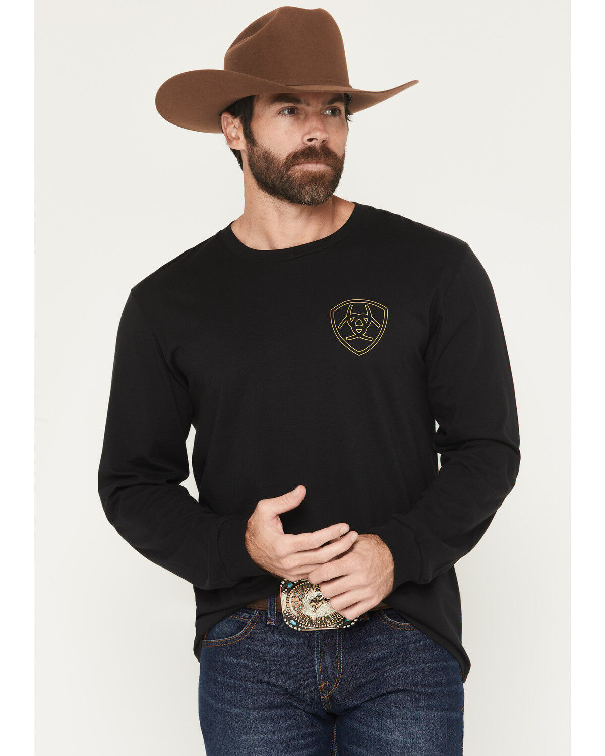 Image #2 - Ariat Men's Easy Rider Long Sleeve Graphic T-Shirt, Black, hi-res