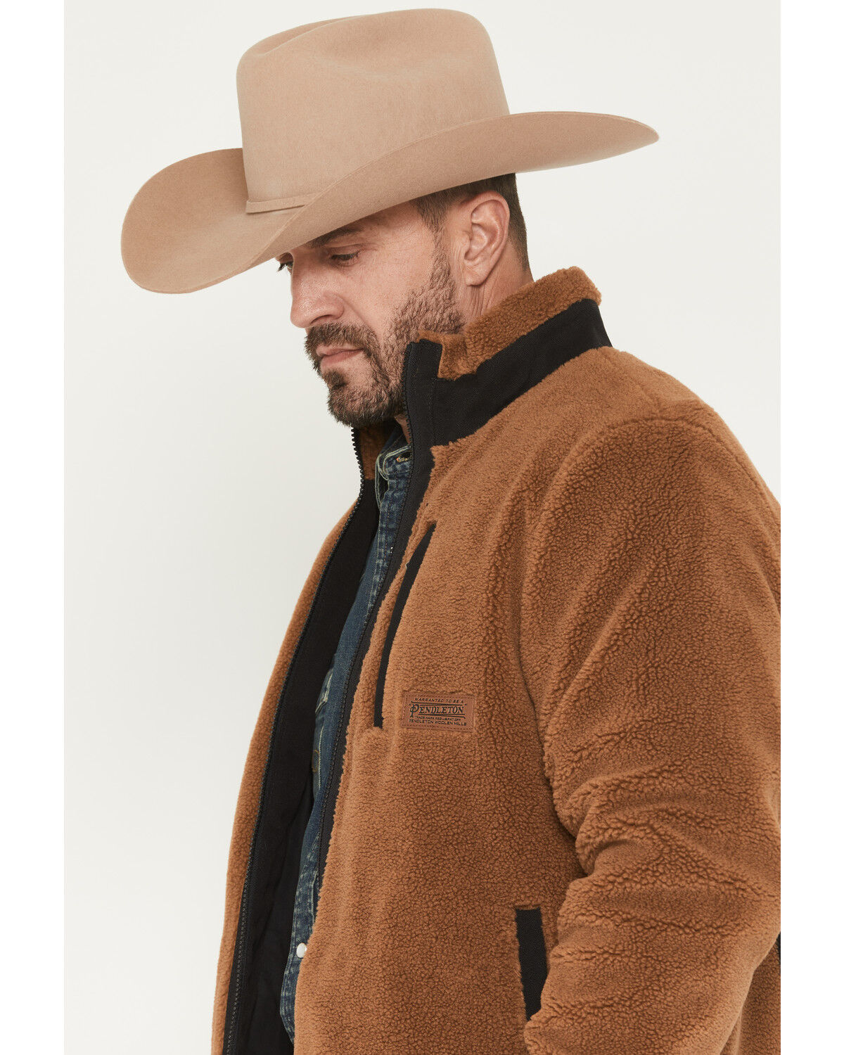 Image #2 - Pendleton Men's Tahuya Autumn StarBerber Jacket, Bronze, hi-res