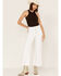 Rolla's Women's High Rise Eastcoast Cropped Flare Jeans, White, hi-res