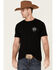 Howitzer Men's American Patriot Sons Of Liberty Graphic Short Sleeve T-Shirt , Black, hi-res