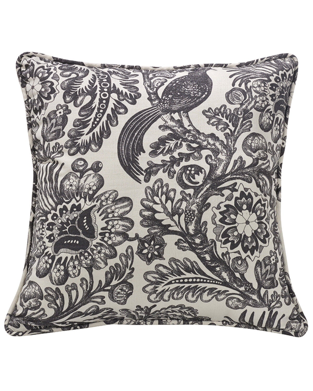 HiEnd Accents Augusta Euro Sham, Black, hi-res