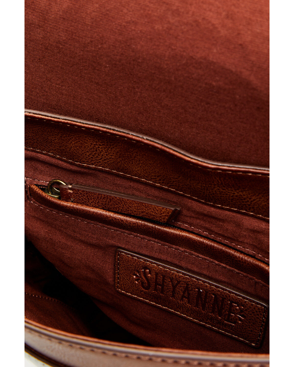 Image #4 - Shyanne Women's Studded Tooled Crossbody Bag, Brown, hi-res
