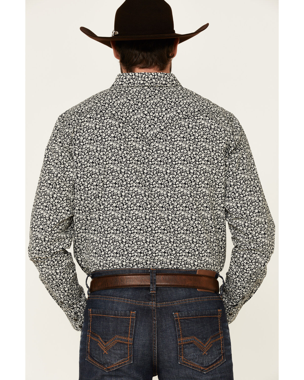 Image #4 - Cody James Men's Alyssum Floral Print Long Sleeve Snap Western Shirt, Black, hi-res