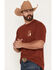 Image #3 - Seager Men's Smokey Short Sleeve Graphic T-Shirt, Red, hi-res