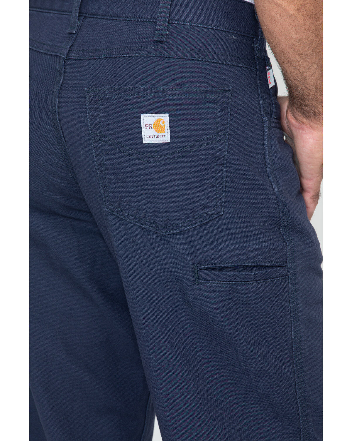 Image #5 - Carhartt Men's FR Canvas Work Pants, Navy, hi-res
