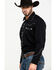 Image #3 - Scully Men's Embroidered Long Sleeve Snap Western Shirt, Black, hi-res