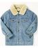 Image #1 - Urban Republic Boys' Medium Wash Sherpa Lined Snap Denim Jacket, Medium Wash, hi-res