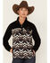 Cinch Women's Geo Print Polar Fleece Sweater, Black, hi-res