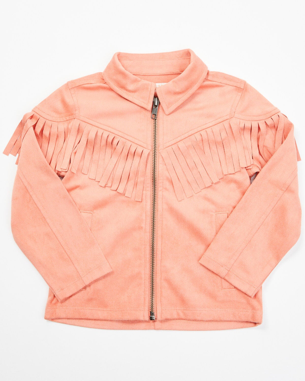 Shyanne Toddler Girls' Juniper Fringe Zip-Up Jacket, Rose, hi-res