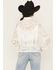 Image #4 - Shyanne Women's Fringe Long Sleeve Button-Down Lace Shirt, Ivory, hi-res