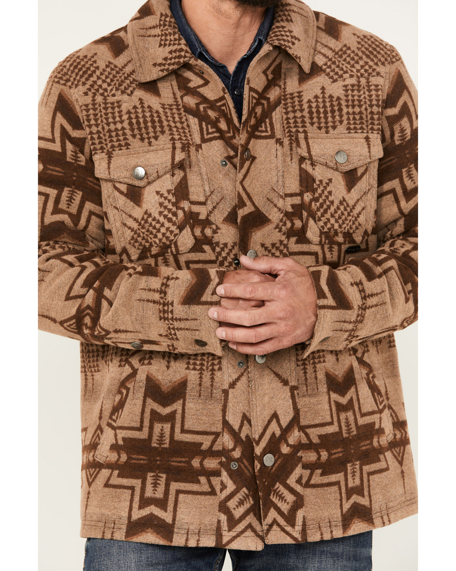 Powder River Outfitters by Panhandle Men s Commander Multicolor Snap Wool Jacket Boot Barn