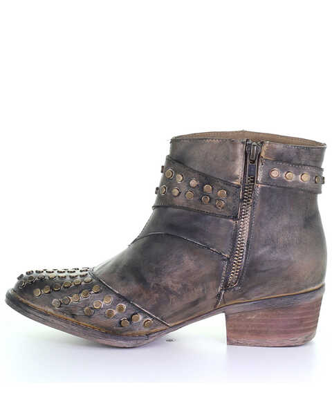 Image #3 - Circle G Women's Harness & Studs Fashion Booties - Round Toe, , hi-res