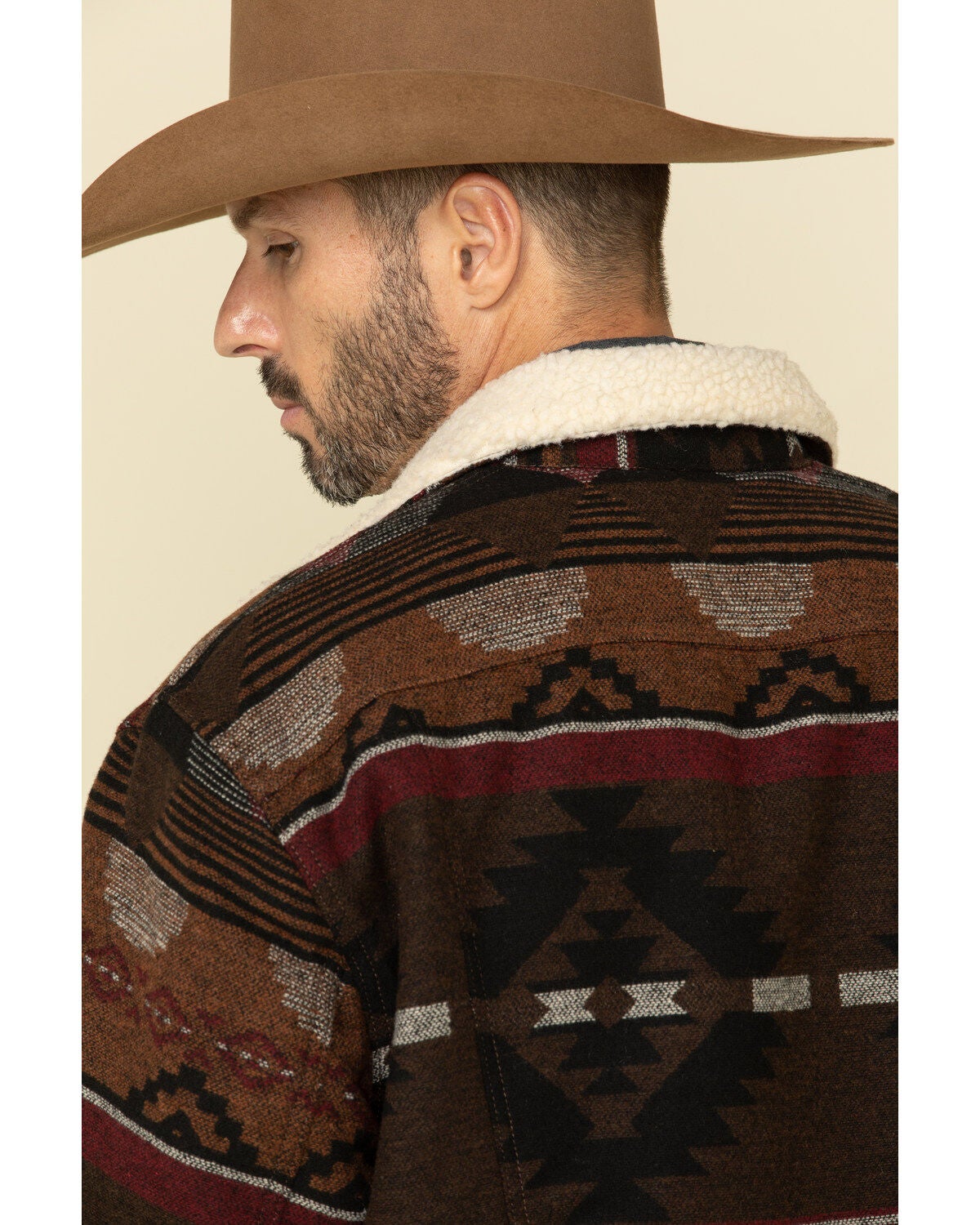 Wrangler Men's Brown Aztec Jacquard 