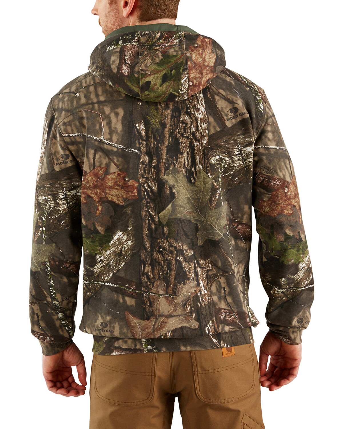 Carhartt men's midweight camo sleeve logo hooded sweatshirt Clearance