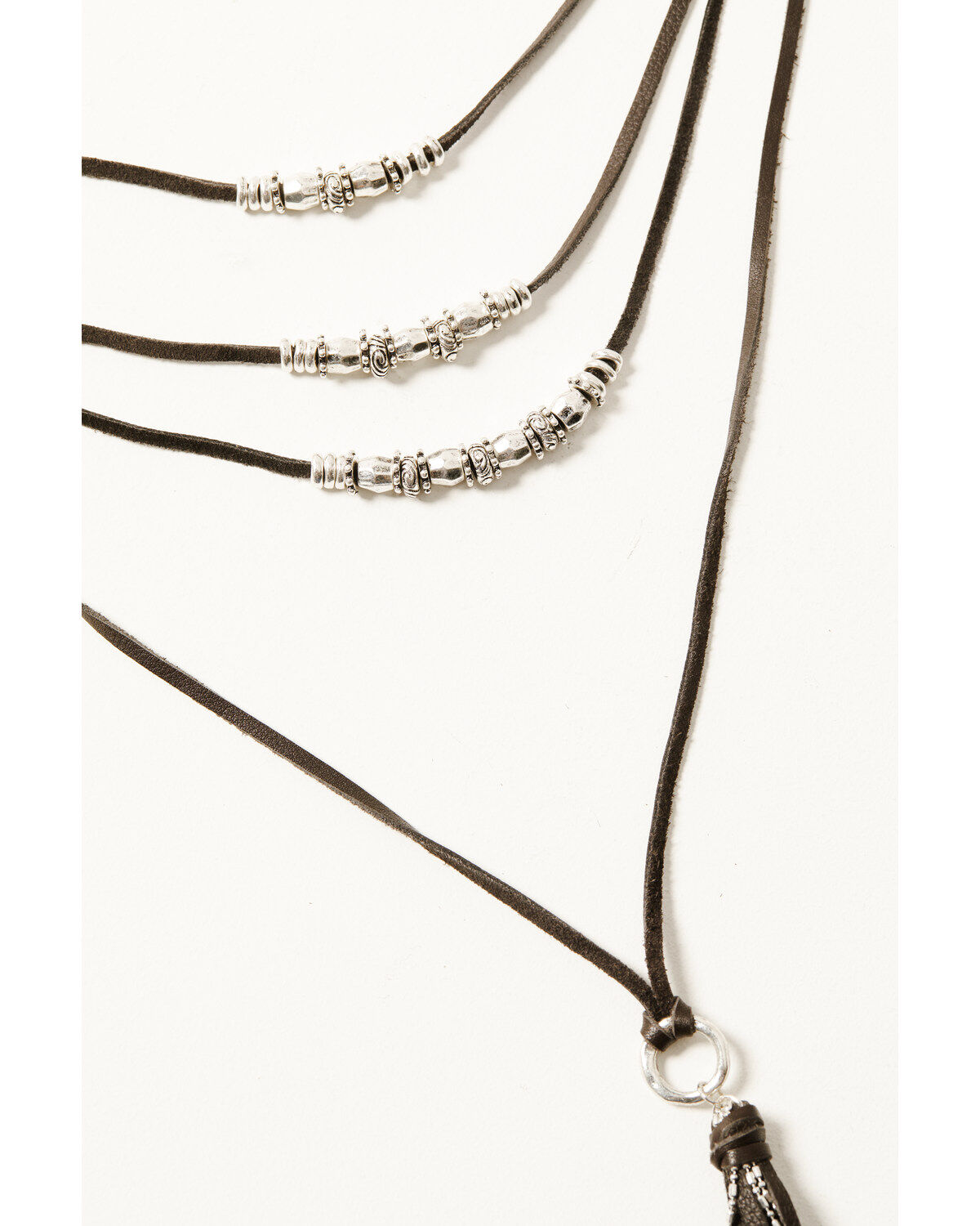 Image #2 - Shyanne Women's Dakota Layered Leather Necklace, Silver, hi-res