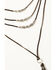 Shyanne Women's Dakota Layered Leather Necklace, Silver, hi-res