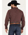 Resistol Men's Rocco Striped Print Long Sleeve Button Down Western Shirt, Black/red, hi-res