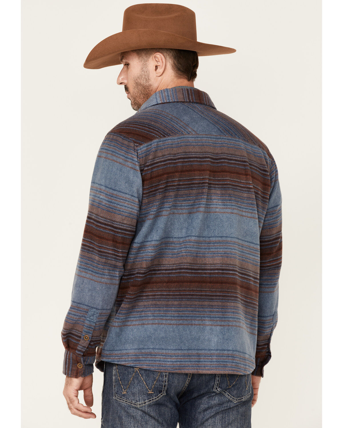 Image #4 - Gibson Men's Multi Baja Horizontal Stripe Long Sleeve Button-Down Western Shirt, Multi, hi-res