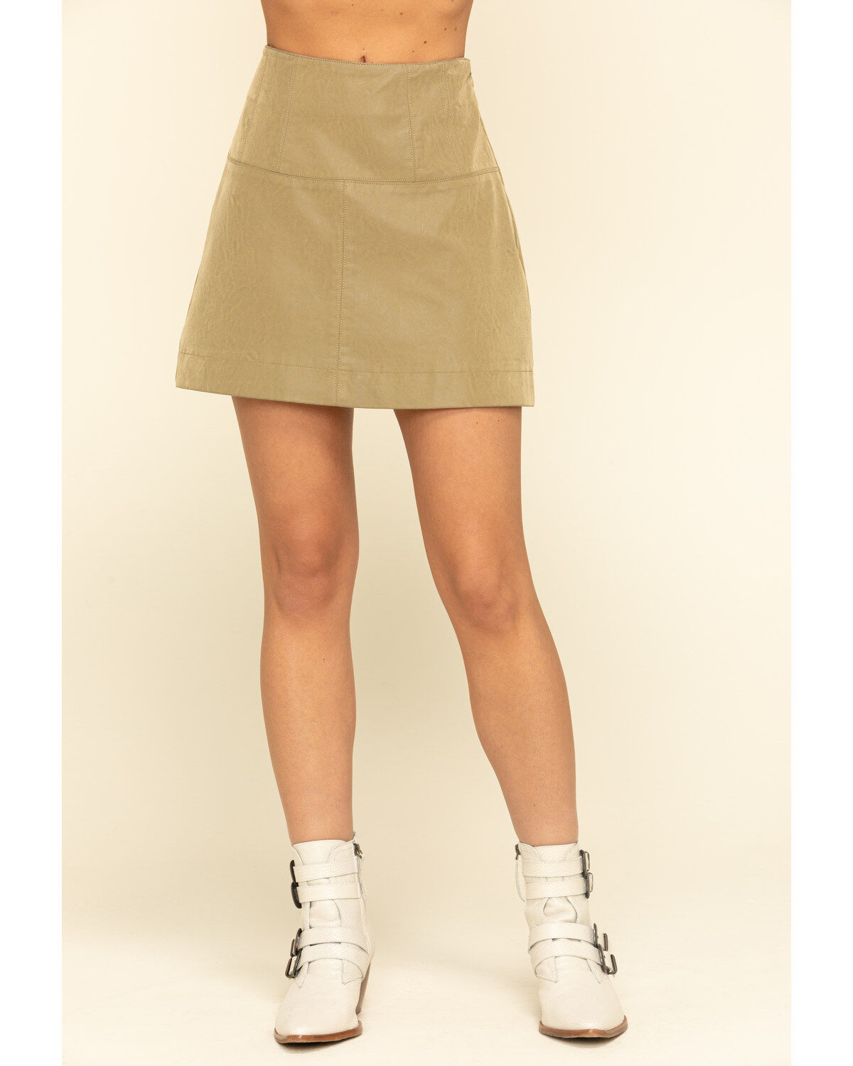 Image #1 - Free People Women's Days in The Sun Suede Skirt, , hi-res