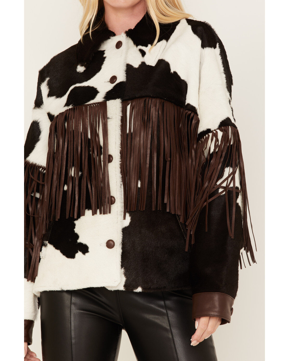 Image #3 - DANCASSAB Women's Taylor Hair-On Hide Fringe Jacket, Multi, hi-res