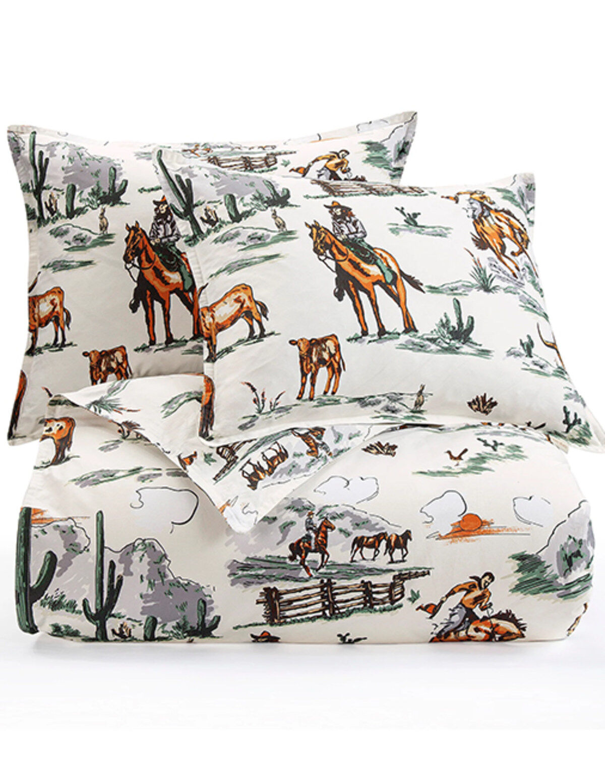 Image #3 - HiEnd Accents 3pc Ranch Life Reversible Duvet Cover Bedding Set - Super King, Multi, hi-res