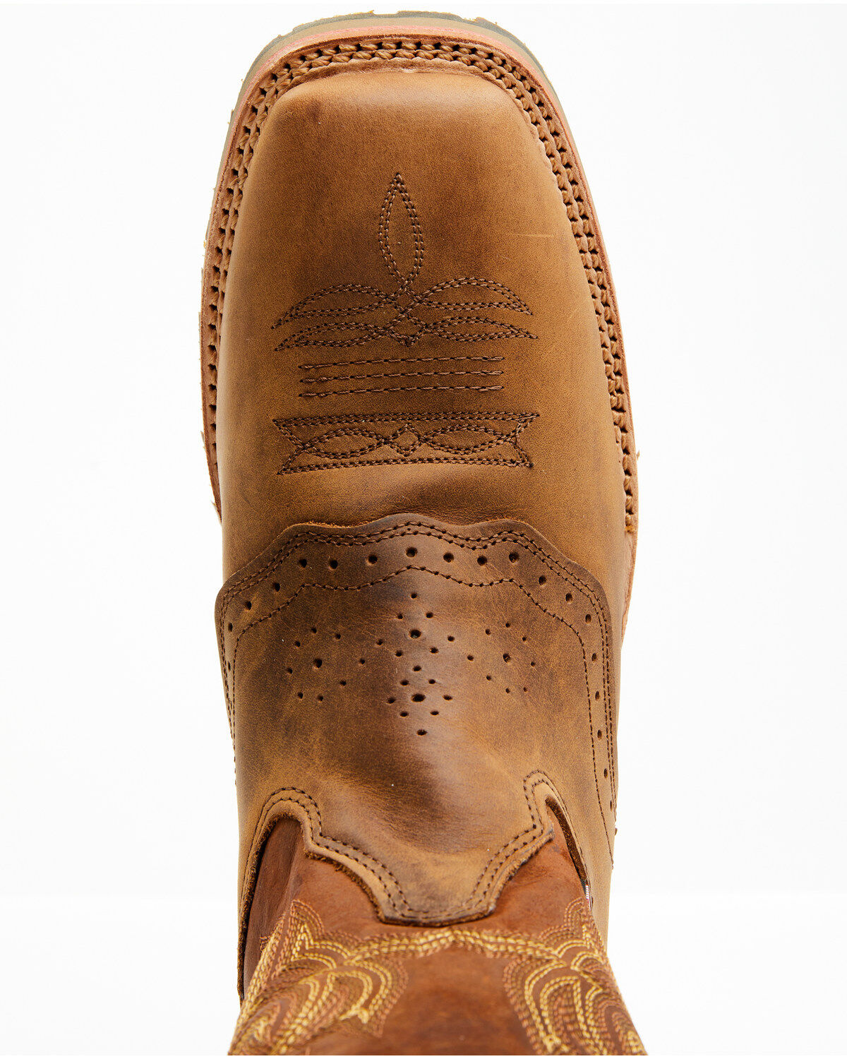 Image #6 - Double H Men's Boot Barn Exclusive 11" Domestic I.C.E™ Saddle Vamp Western Boots - Broad Square Toe, Brown, hi-res