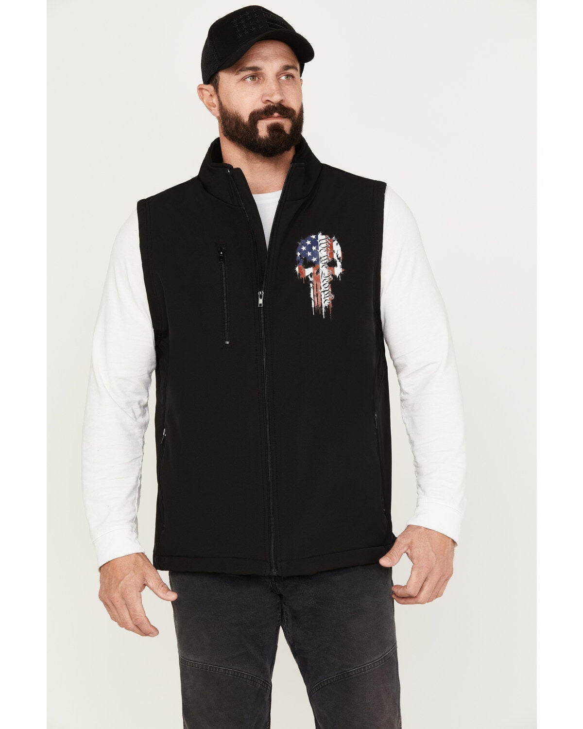 Howitzer Men's We Skull Bonded Vest, Black, hi-res