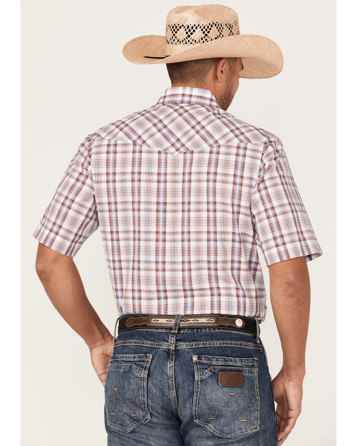 Image #4 - Roper Men's Classic Plaid Short Sleeve Pearl Snap Western Shirt, , hi-res