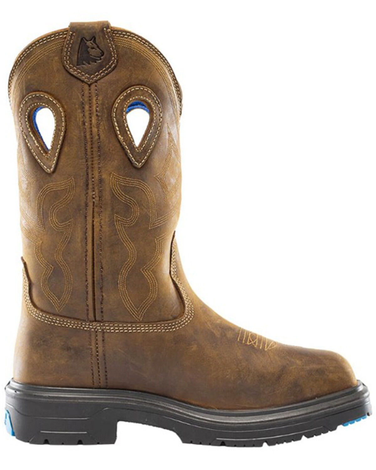 Image #2 - Steel Blue Men's 10" Heeler Wellington Work Boots - Steel Toe, Brown, hi-res