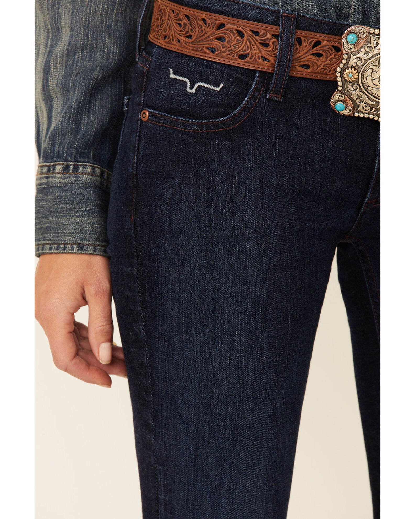 Kimes Ranch Women's Dark Wash Audrey Bootcut Jeans, Blue