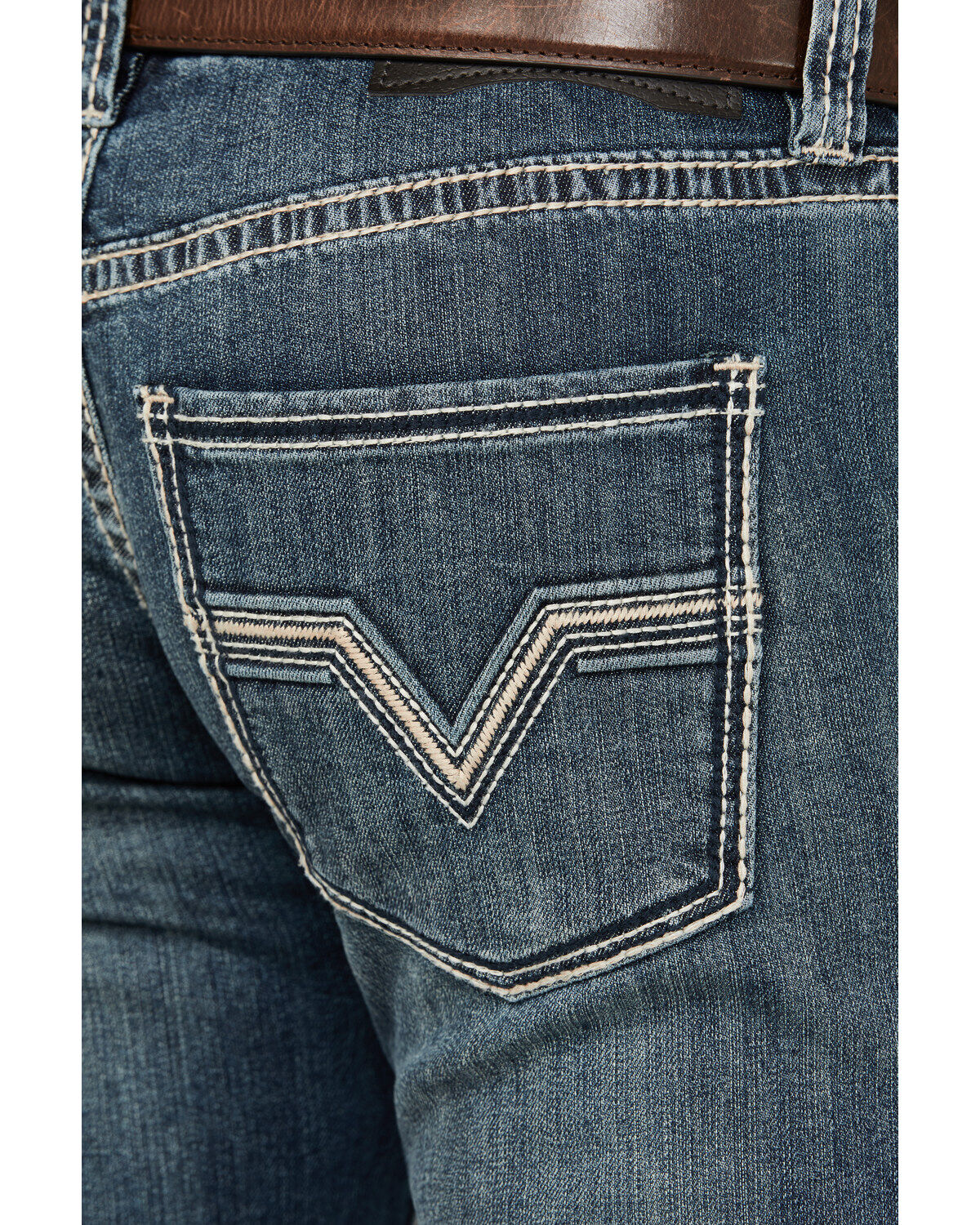 Product Name:  Rock & Roll Denim Men's Pistol Dark Vintage Wash Straight Stretch Denim Jeans