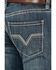 Image #4 - Rock & Roll Denim Men's Pistol Dark Vintage Wash Straight Stretch Denim Jeans, Dark Medium Wash, hi-res