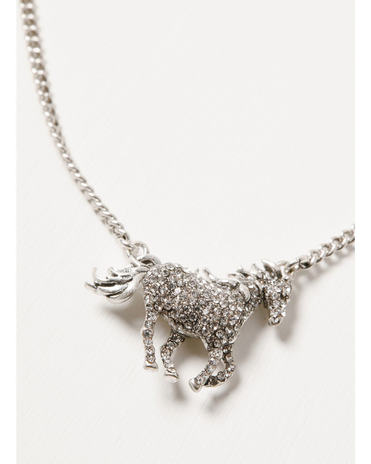 Image #3 - Lainey Wilson Women's Pav&eacute; Horse Necklace, Silver, hi-res