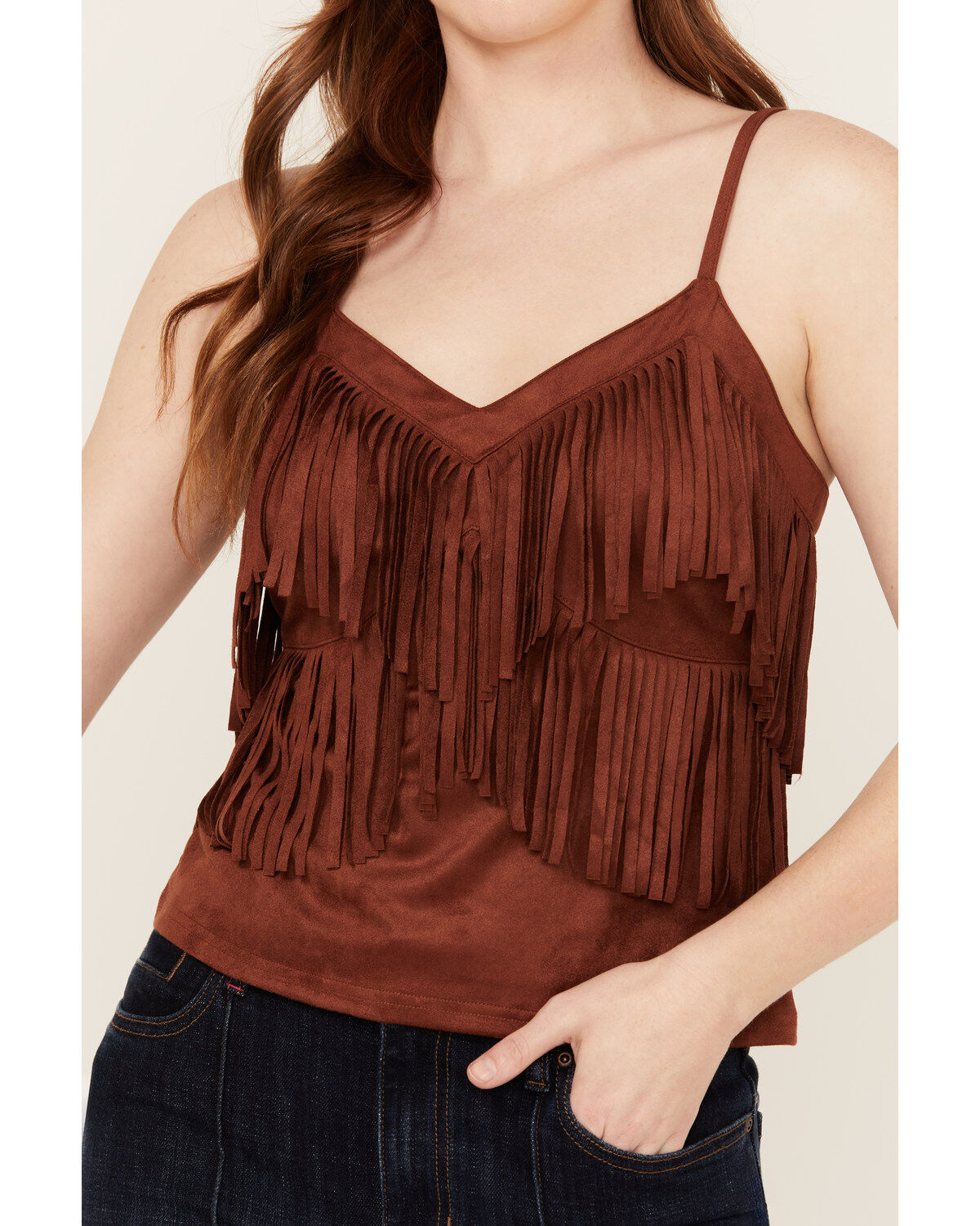 Image #3 - Idyllwind Women's Stafford Faux Suede Fringe Tank, , hi-res