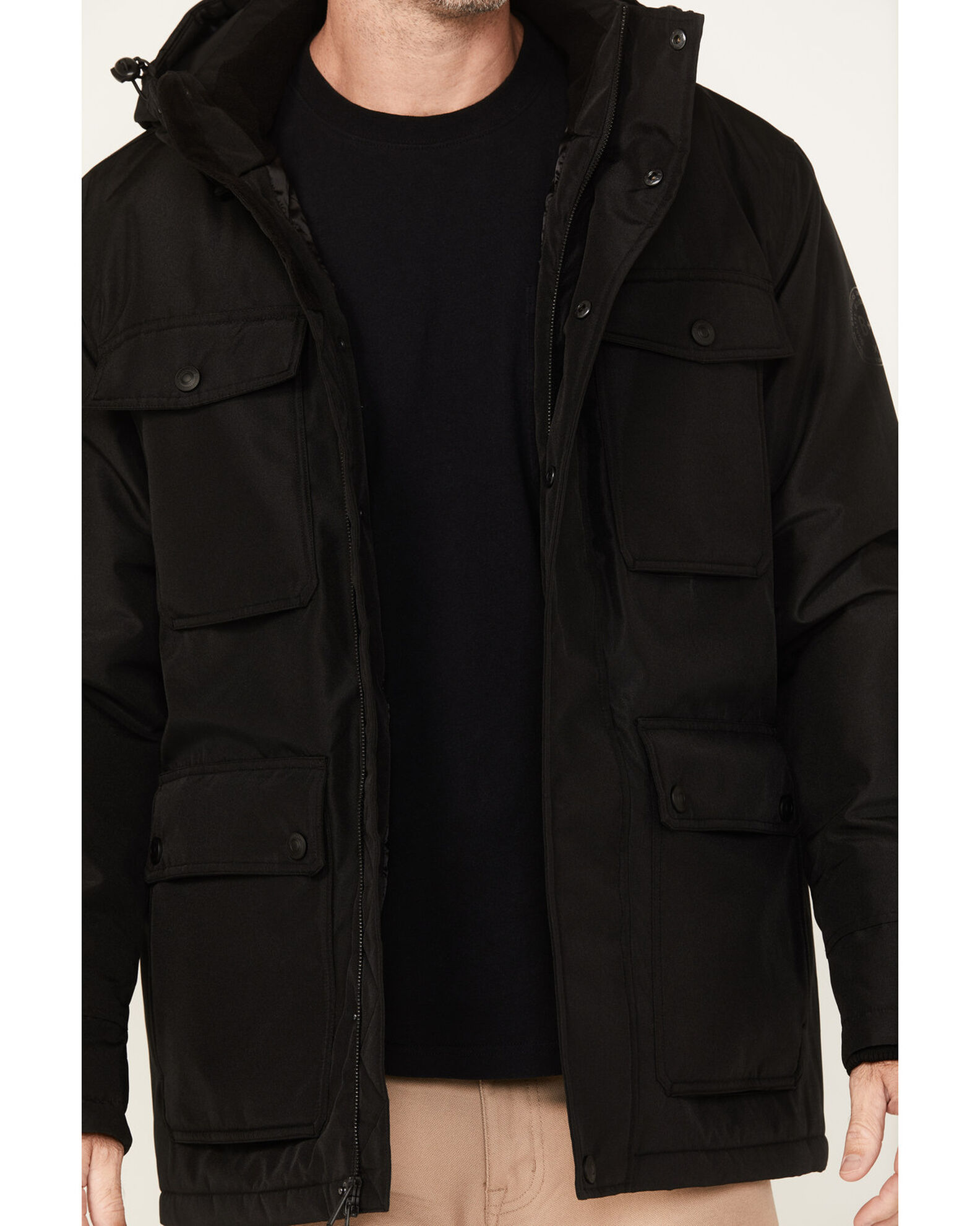 Image #3 - Brothers and Sons Men's Insulated Parka, Black, hi-res