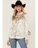Image #1 - Rock & Roll Denim Women's Conversational Print Long Sleeve Fringe Snap Western Shirt, Black, hi-res