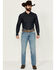 Image #1 - Rock 47 by Wrangler Men's Red Valley Light Medium Wash Slim Straight Stretch Denim Jeans, Light Wash, hi-res