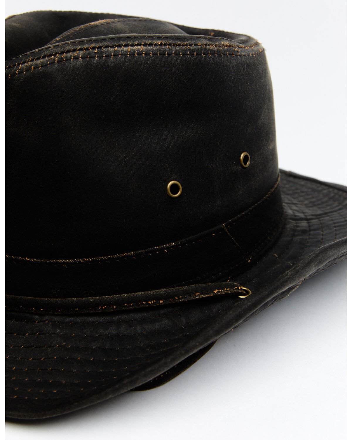 Image #2 - Hawx Men's Outback Weathered Cotton Sun Work Hat, Brown, hi-res