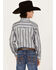 Panhandle Boys' Zig Zag Stripe Print Long Sleeve Western Snap Shirt, Silver, hi-res