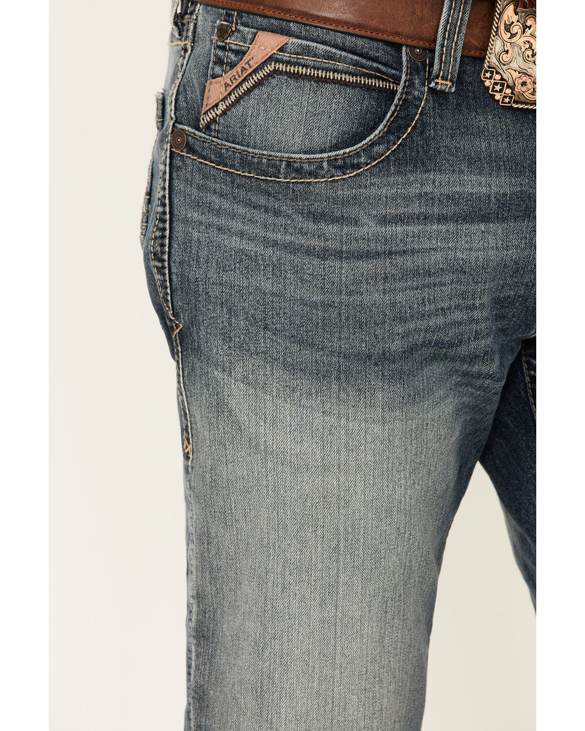 Image #5 - Ariat Men's M4 Kentucky Stockton Stretch Relaxed Straight Jeans, , hi-res