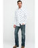 Image #6 - Rock & Roll Denim Men's Bull Skull Print Long Sleeve Western Shirt, Charcoal, hi-res
