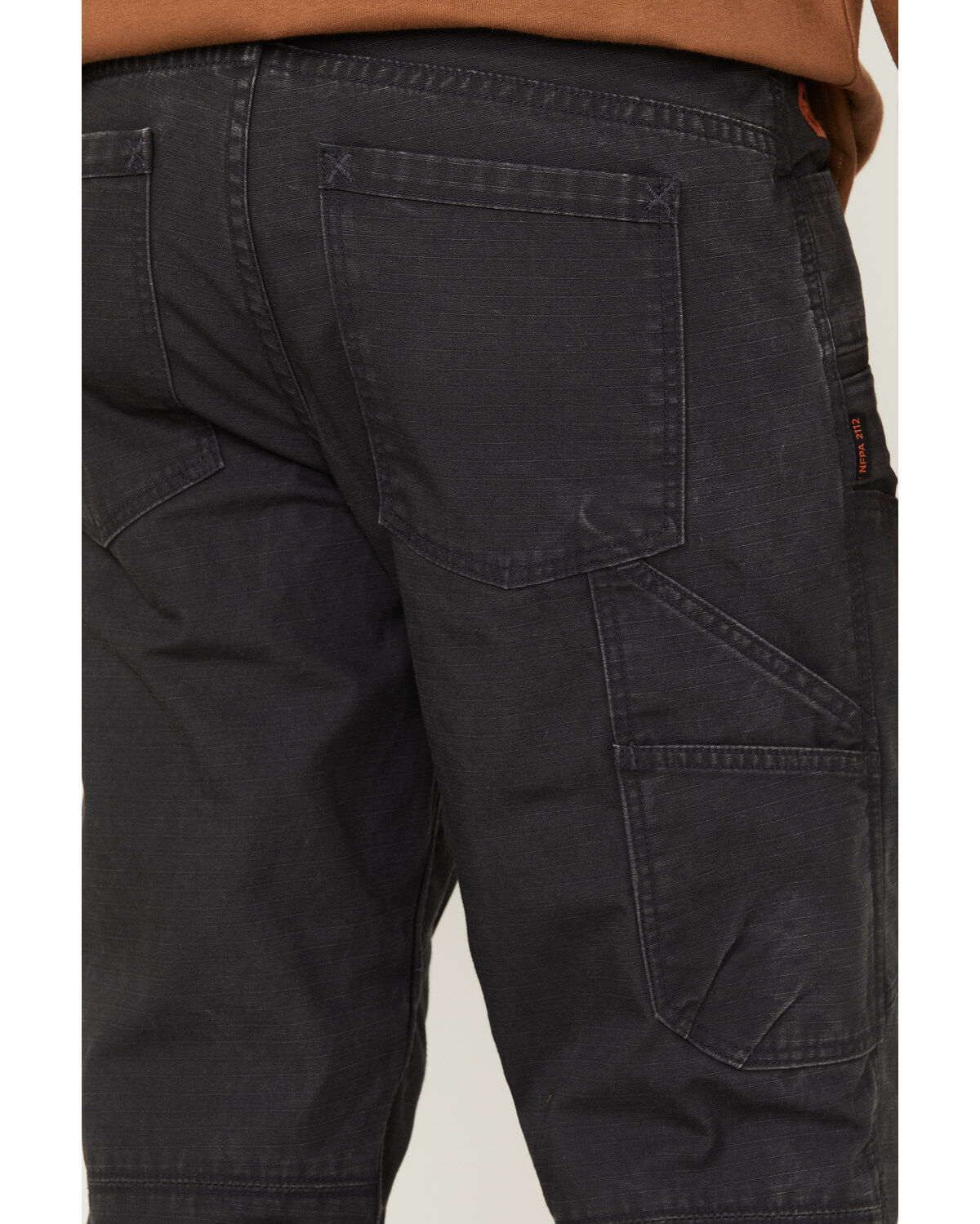 Image #4 - Hawx Men's FR Double Front Ripstop Work Pants, Brown, hi-res