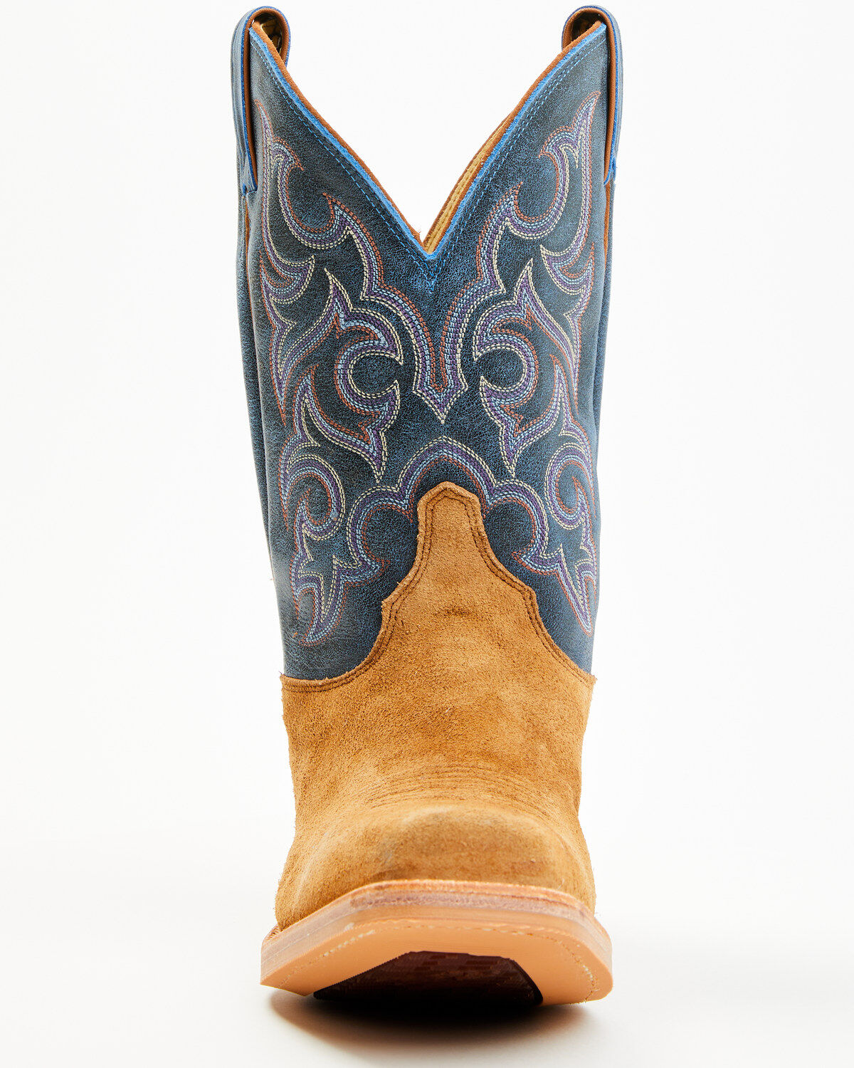 Image #4 - Justin Men's 11" Fergus Roughout Performance Western Boots - Square Toe, Tan, hi-res